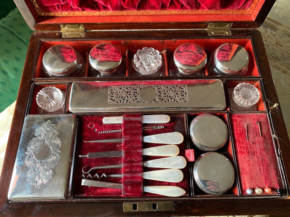 Victorian Rosewood vanity box  View V