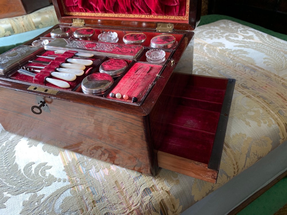 Victorian Rosewood vanity box  View VIII