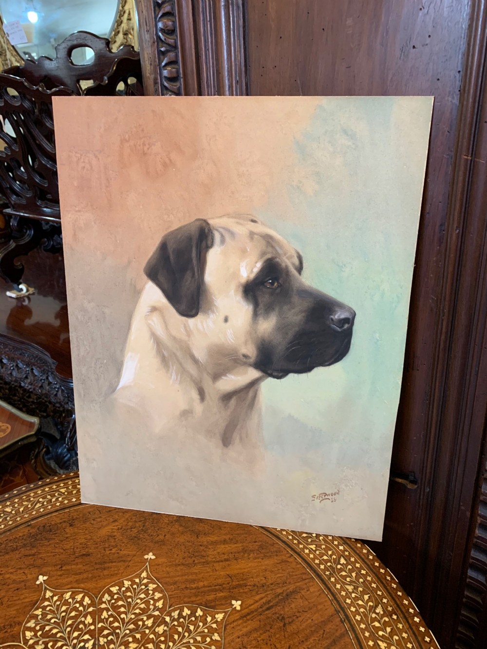 Mastiff watercolour 