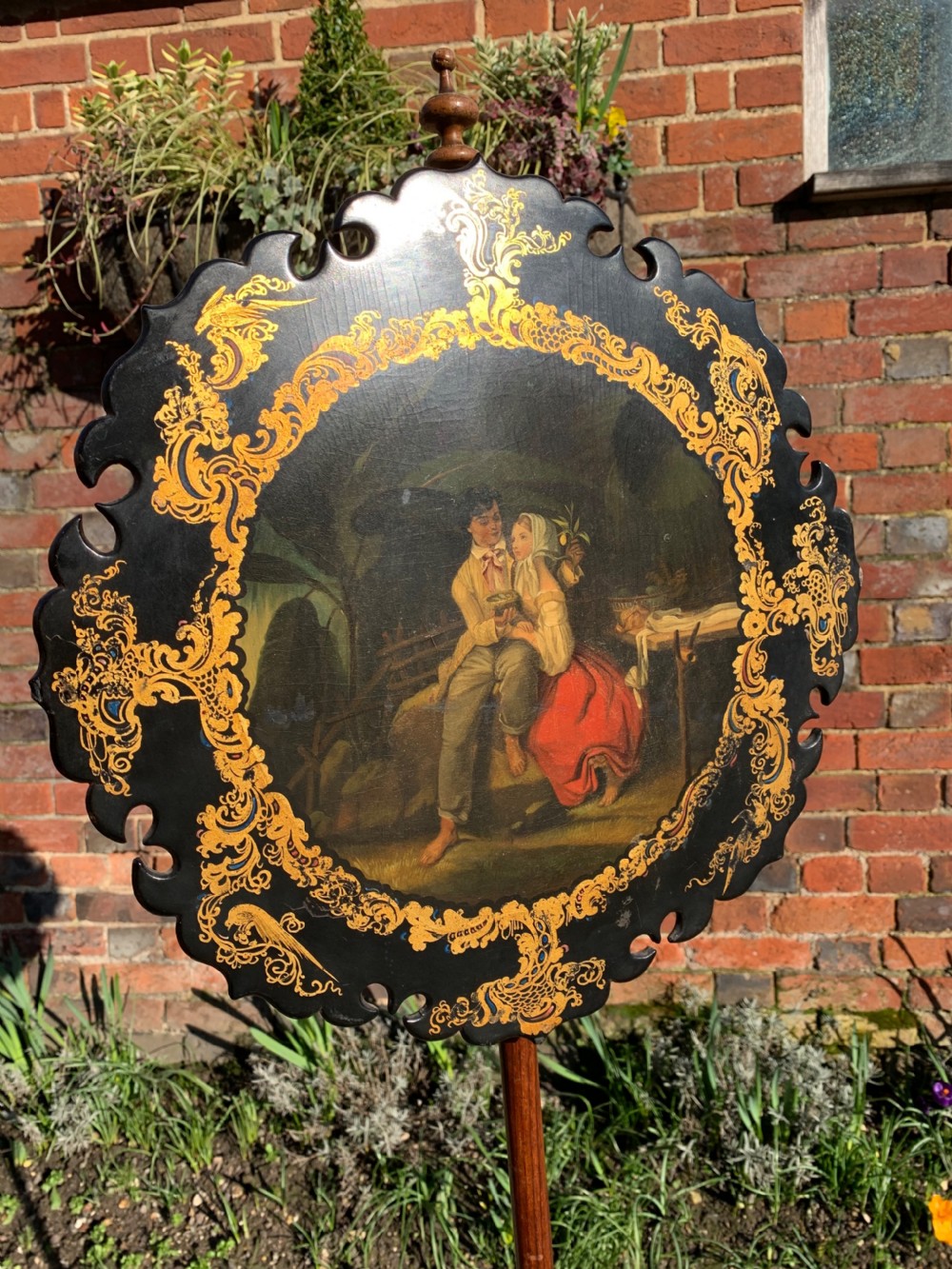 Nineteenth century pole screen  View II