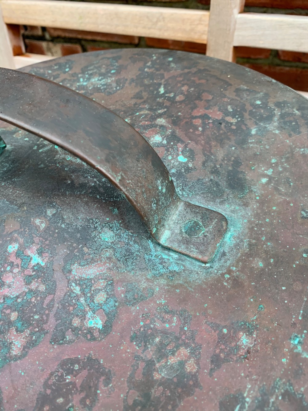 Victorian lidded copper pot View III