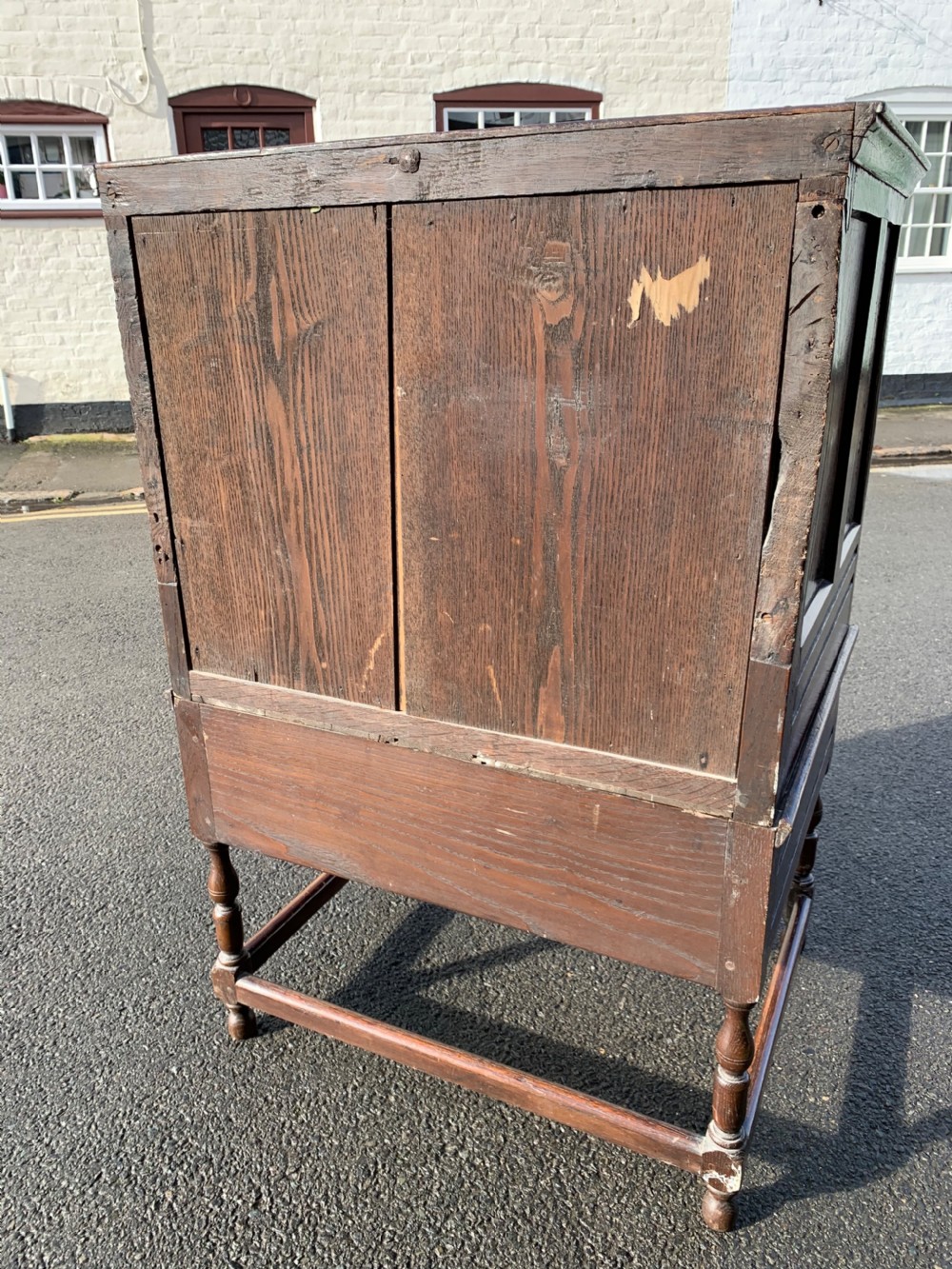 Antique Oak chest on stand  View VI