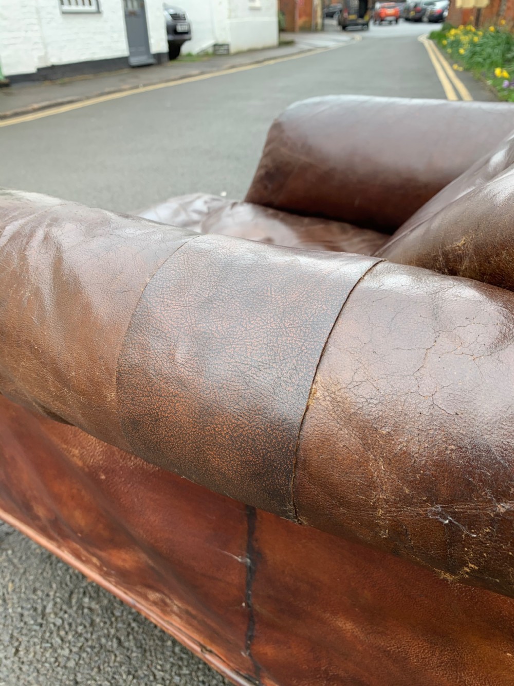 Victorian leather armchair  View II