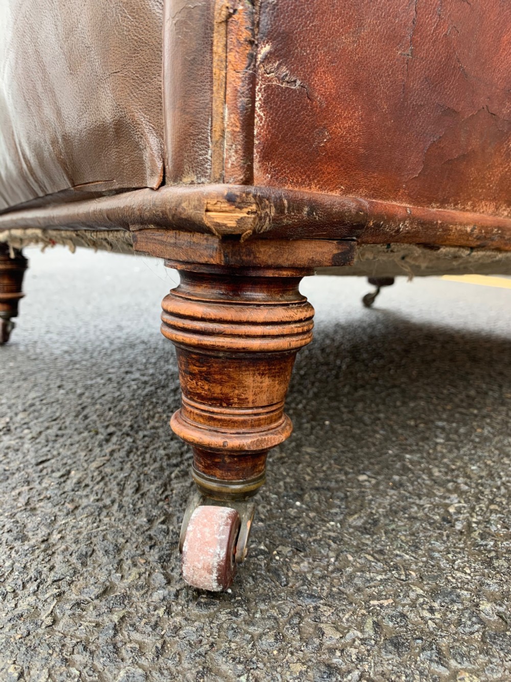 Victorian leather armchair  View V