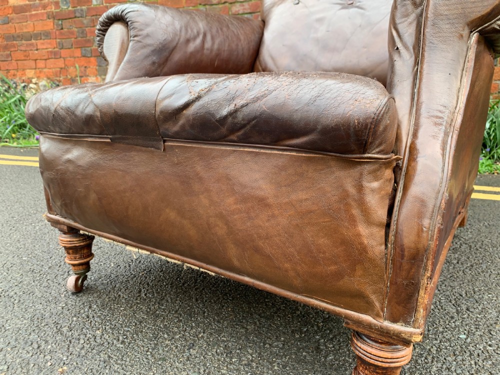 Victorian leather armchair  View VII