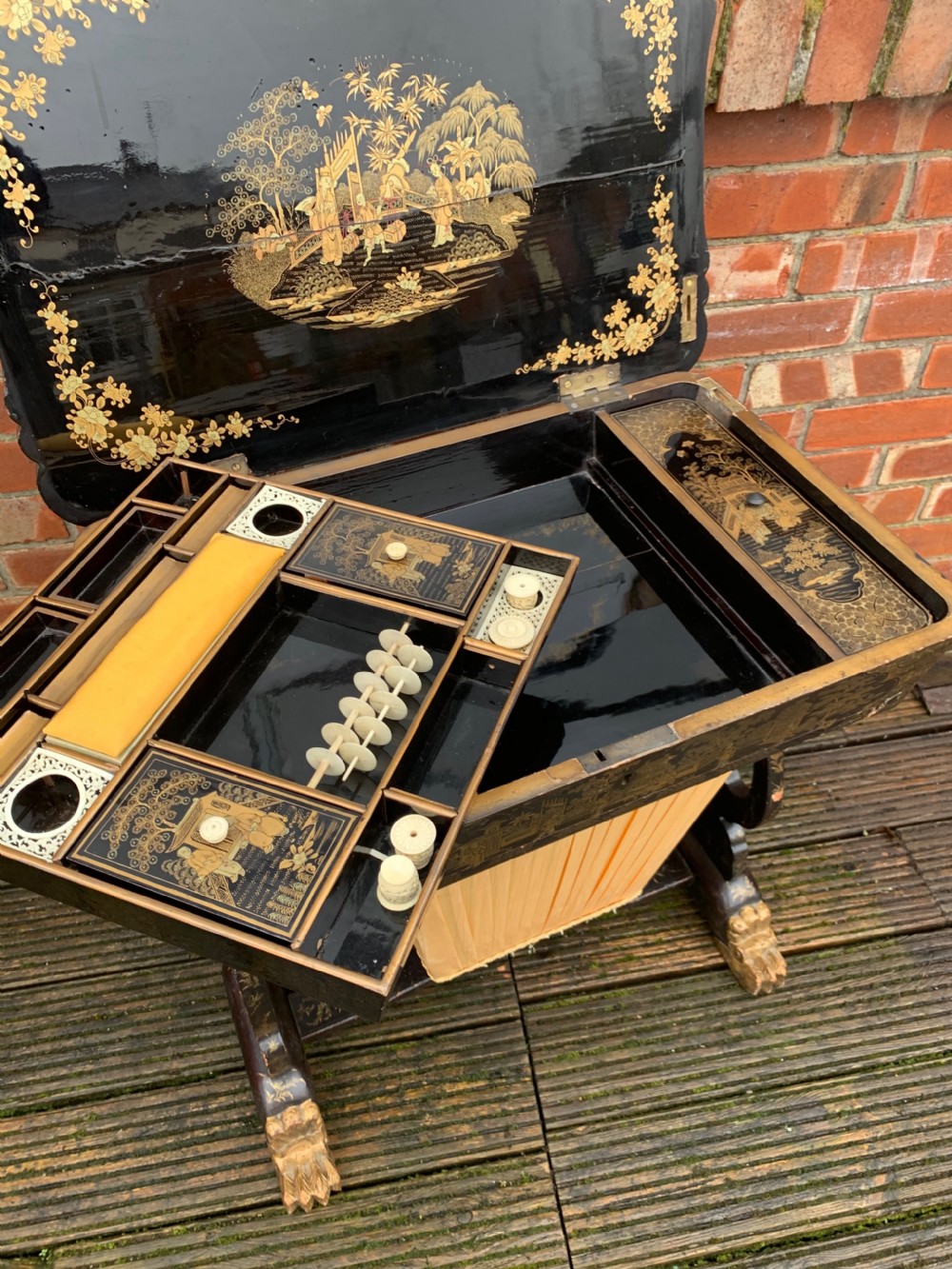 Chinese export work table.  View XV