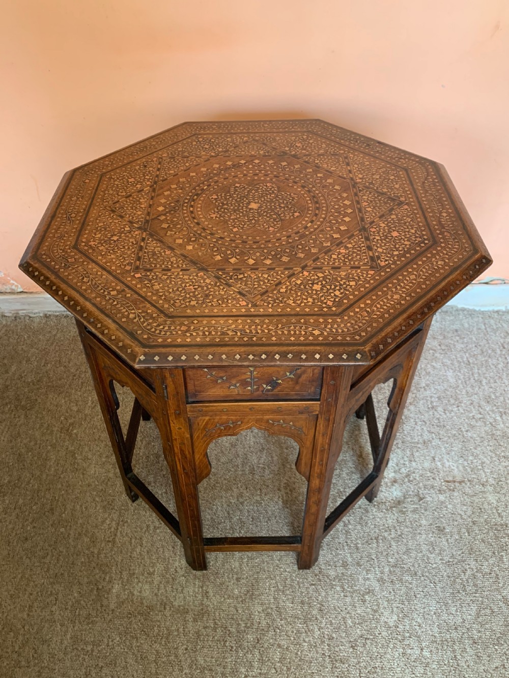 Antique inlaid  Hoshiarpur table. 