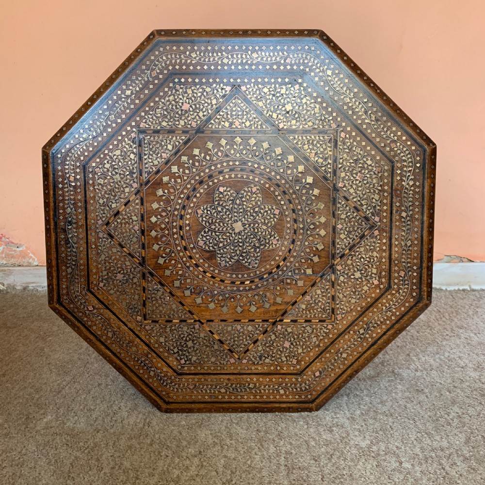 Antique inlaid  Hoshiarpur table.  View II