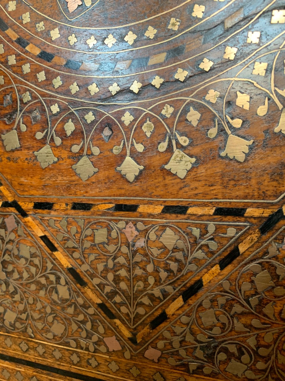 Antique inlaid  Hoshiarpur table.  View V