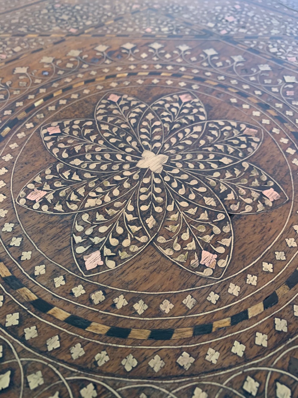 Antique inlaid  Hoshiarpur table.  View VIII