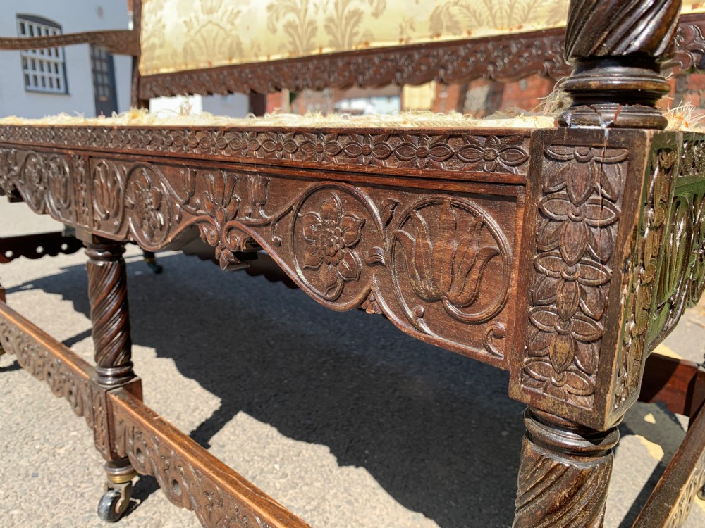 Anglo Indian walnut settee  View V