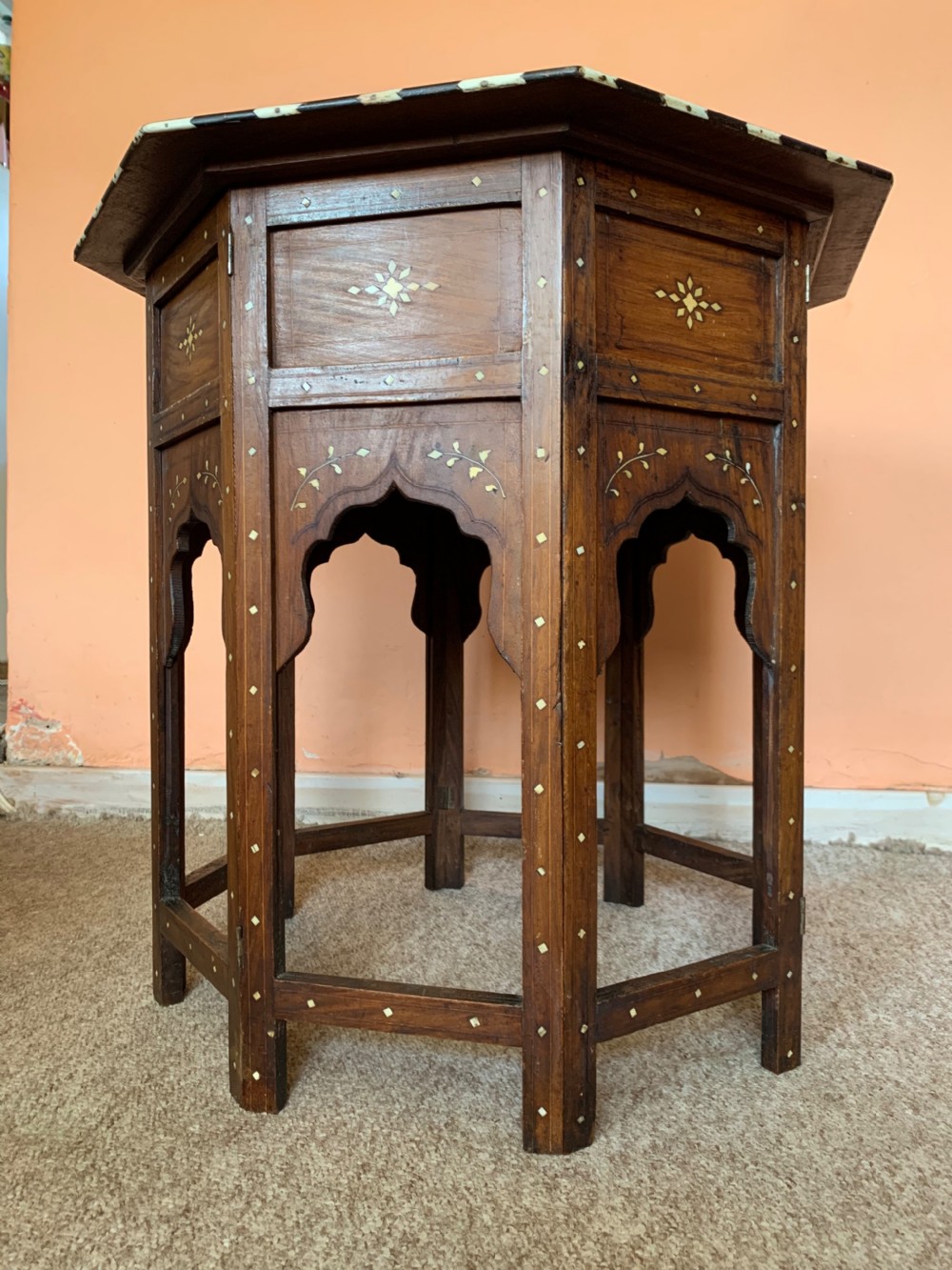 Antique inlaid Hoshiarpur table  View IX