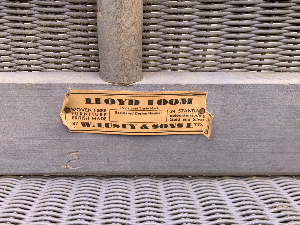 1930’s Lloyd loom armchair in original condition  View IX