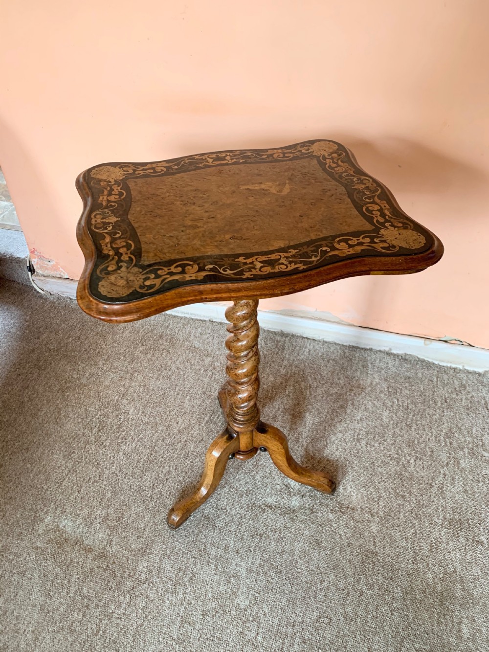 Victorian pollard oak pedestal table 