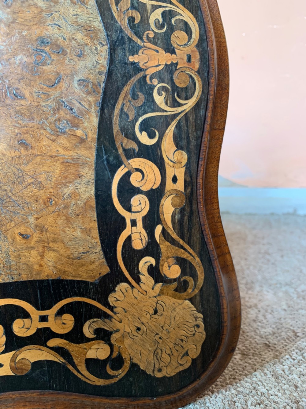 Victorian pollard oak pedestal table  View III