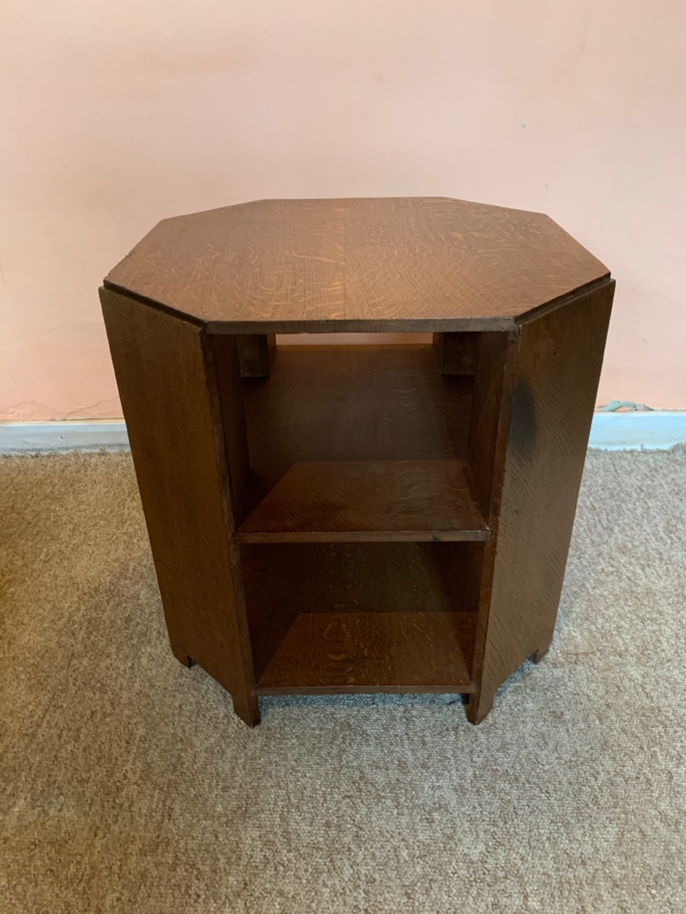 1930’s oak book table View III
