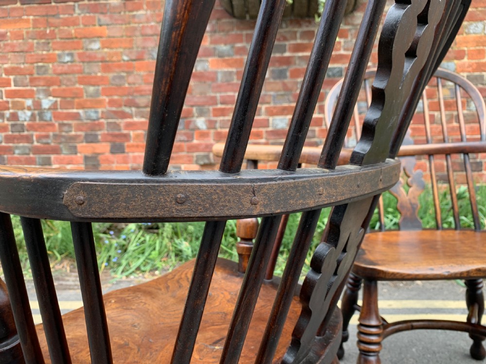 Pair of low back Windsor armchairs  View VI