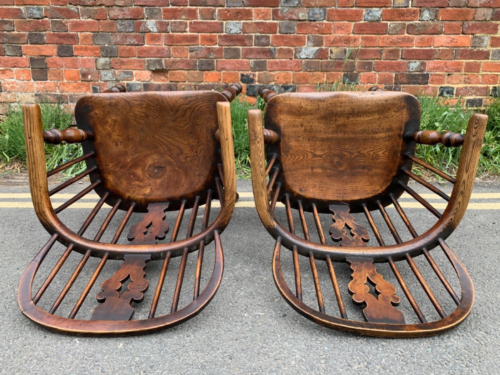 Pair of low back Windsor armchairs  View VII