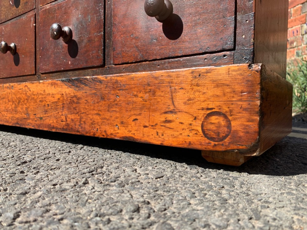 Victorian mahogany bank of drawers  View III