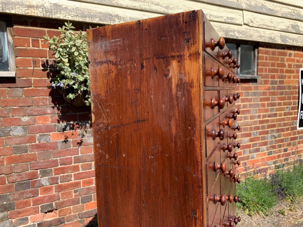 Victorian mahogany bank of drawers  View V
