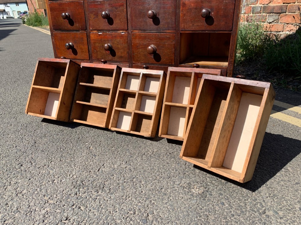 Victorian mahogany bank of drawers  View VI