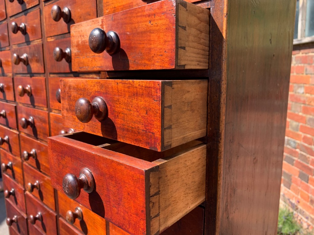 Victorian mahogany bank of drawers  View IX