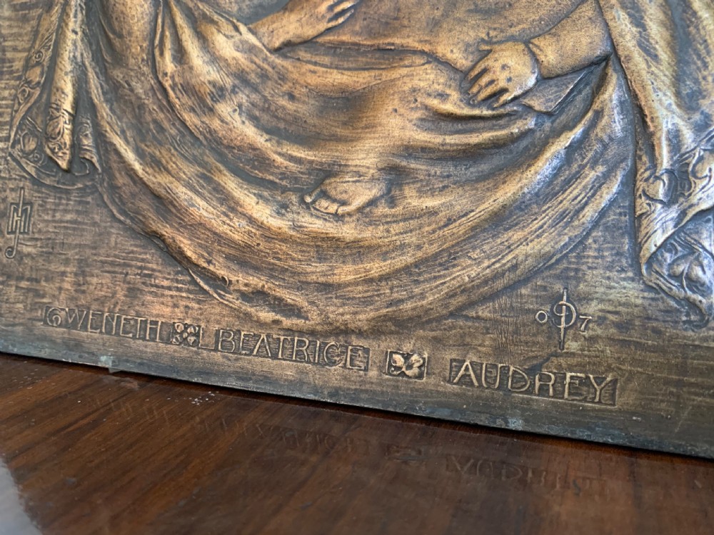 Arts and crafts bronze panel View II