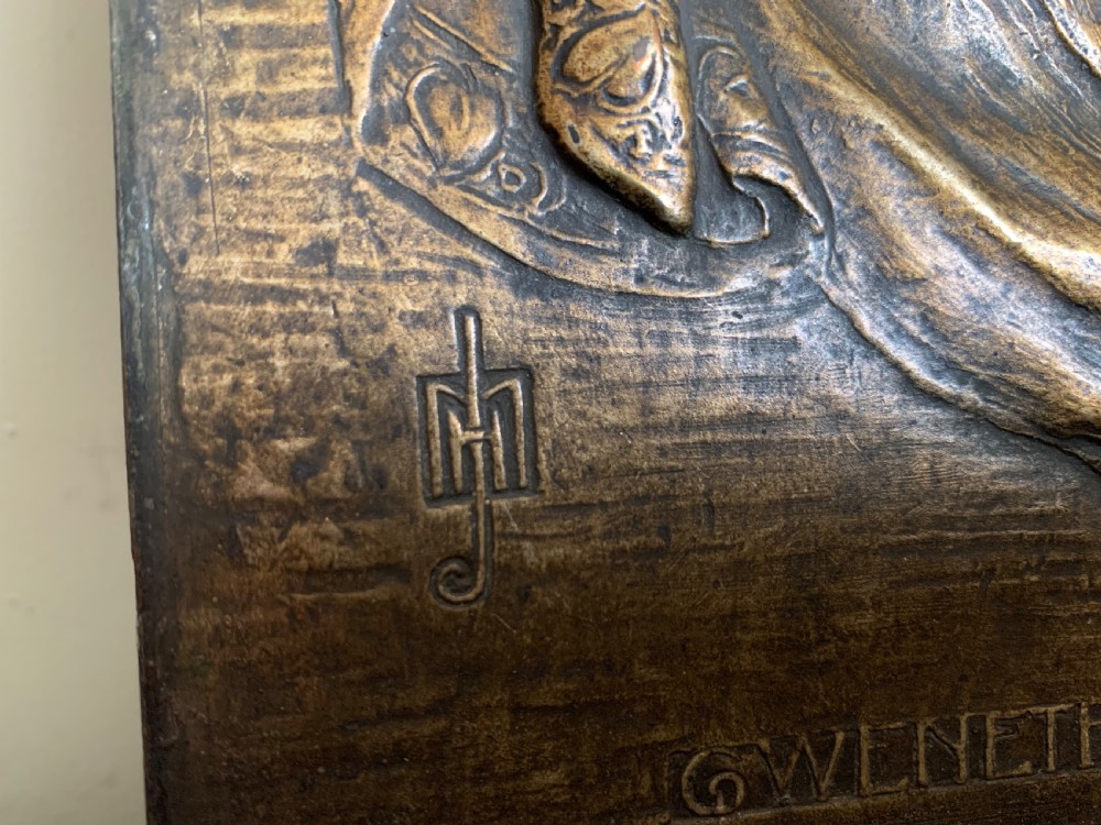 Arts and crafts bronze panel View III