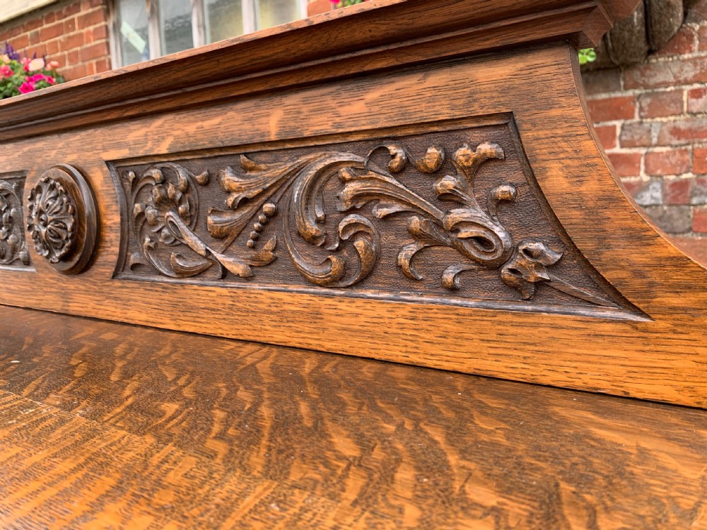 Edwardian oak bookcase  View II