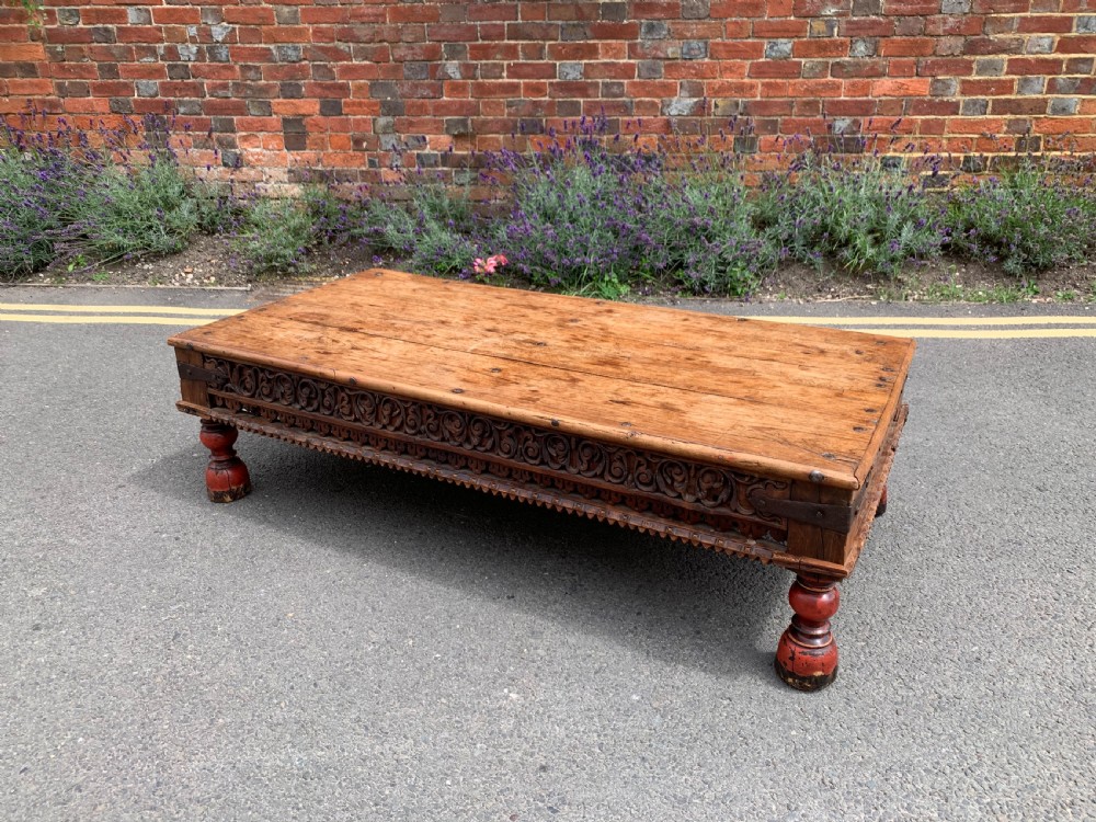 Antique Indian takhat coffee table 