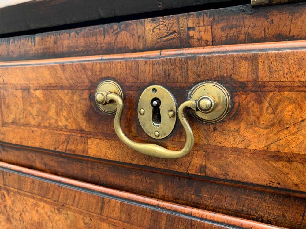 Eighteenth century burr walnut bureau  View III