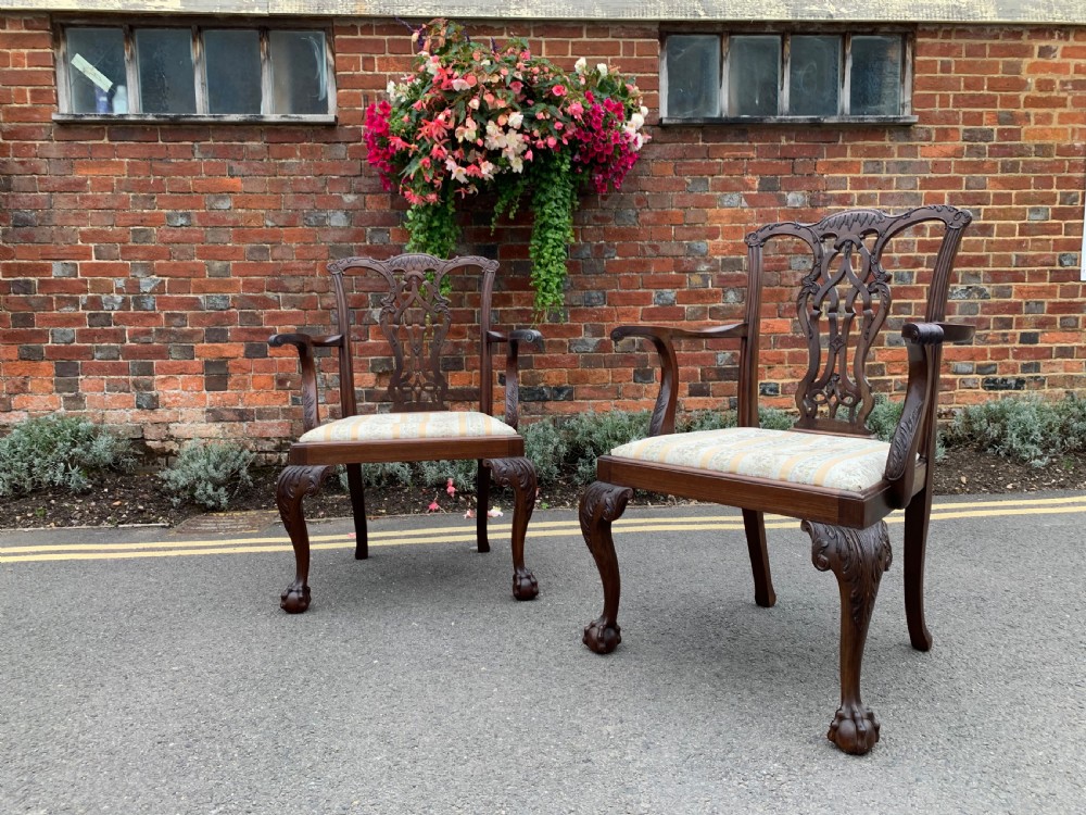 Pair of Mahogany armchairs 