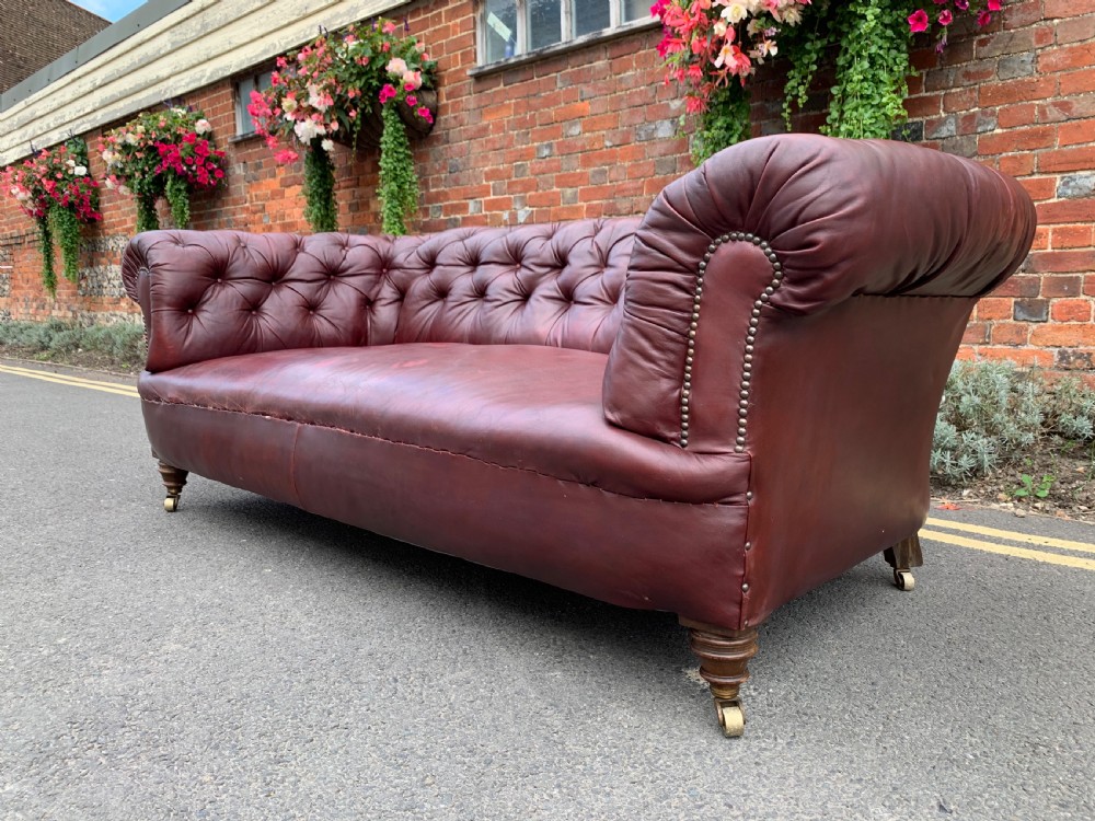 Victorian leather chesterfield  View IX