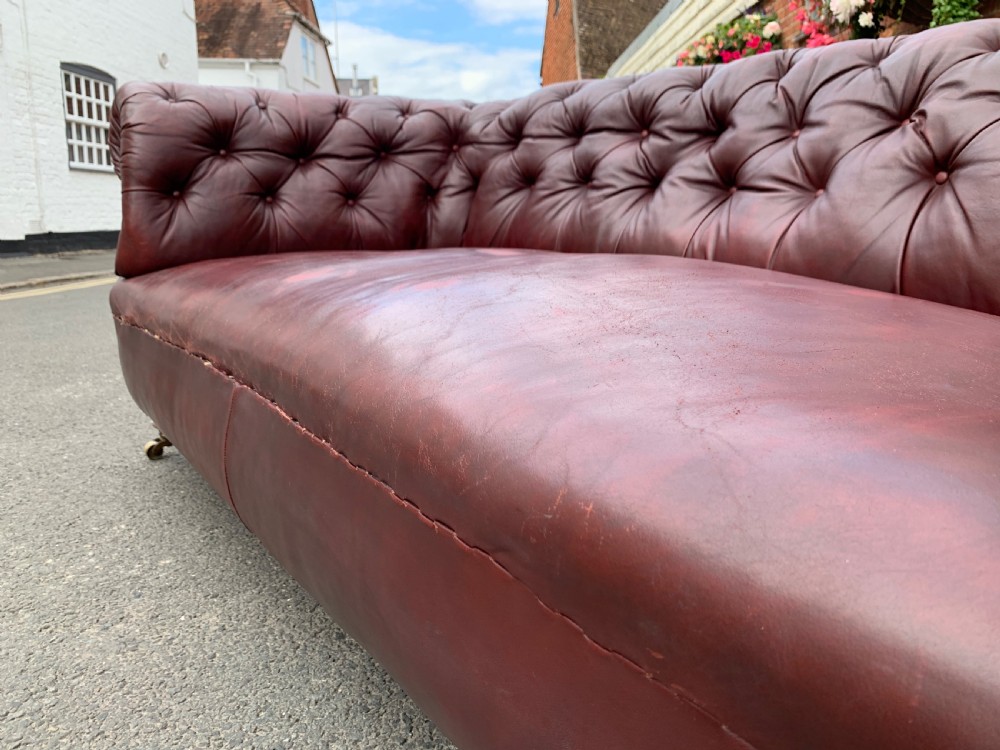 Victorian leather chesterfield  View X