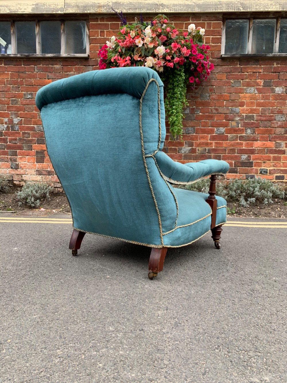 Victorian open armchair by Hampton and Sons View III