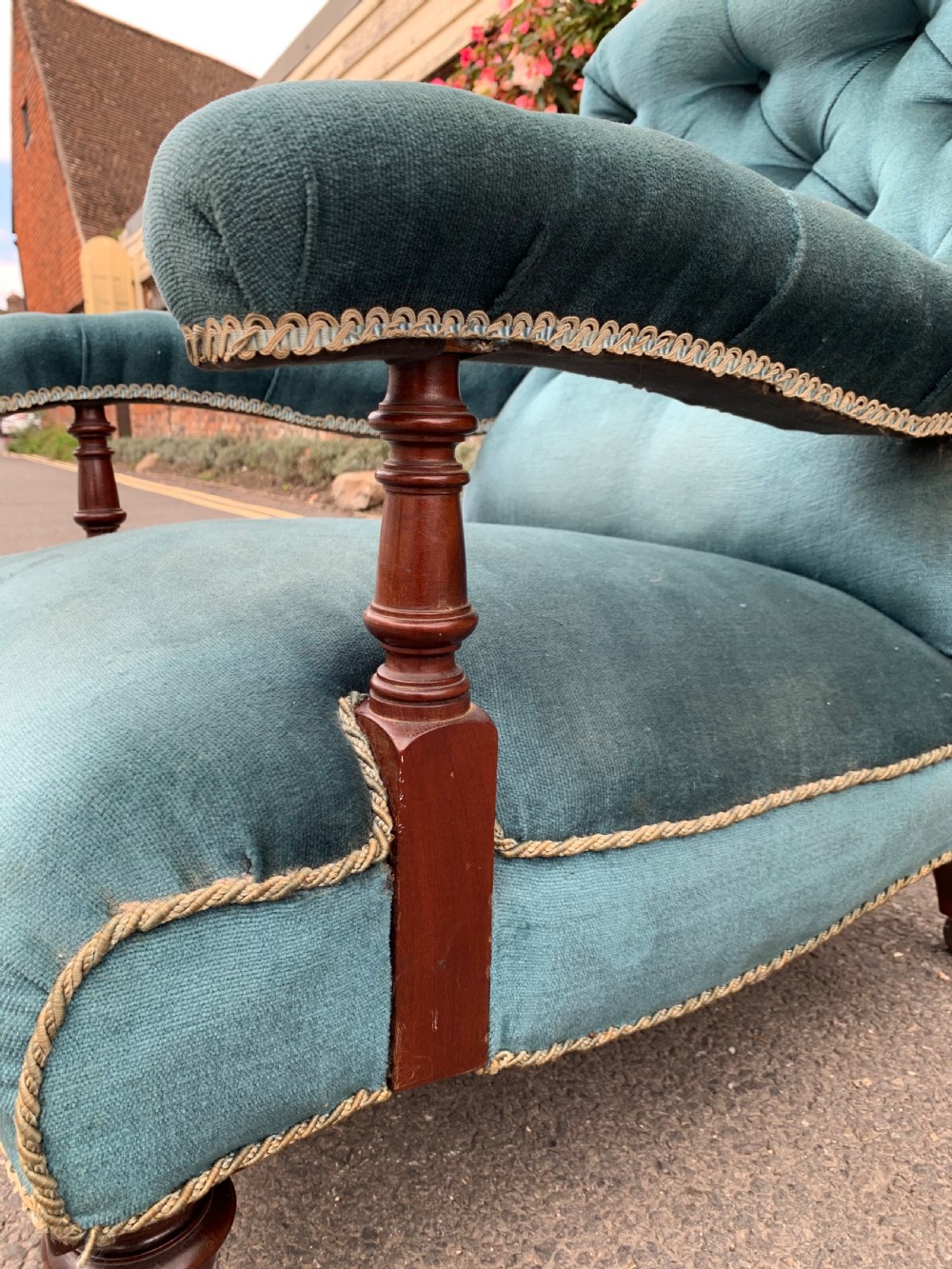 Victorian open armchair by Hampton and Sons View IV