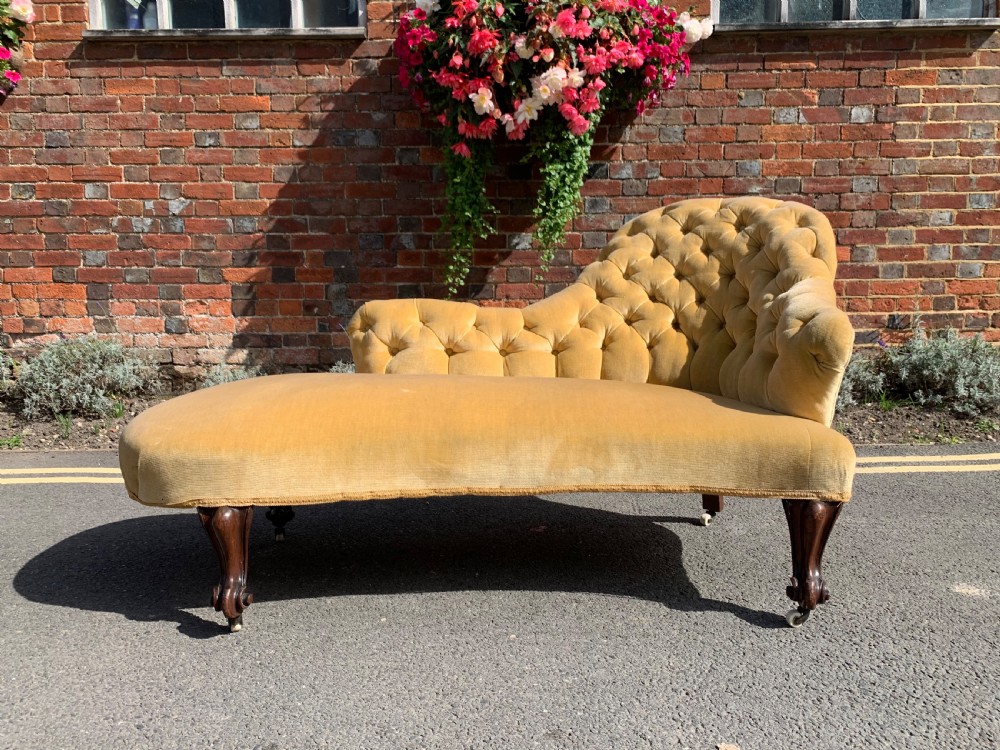 Victorian rosewood chaise longue 