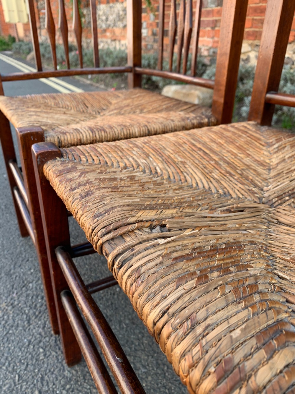 Pair of Arts and Crafts corner chairs  View III