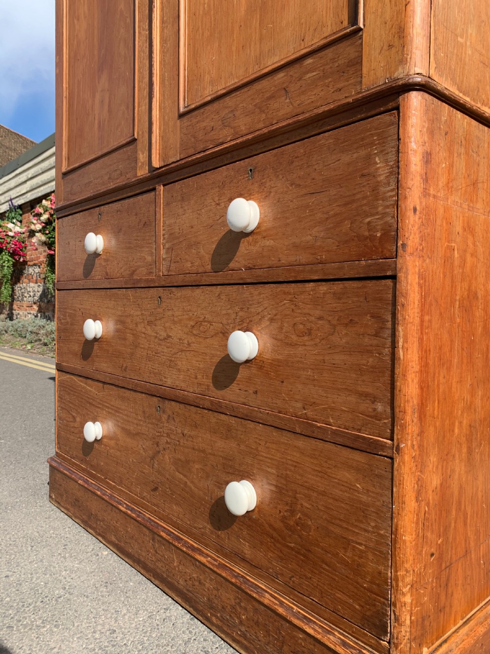Victorian Pine linen press  View VII