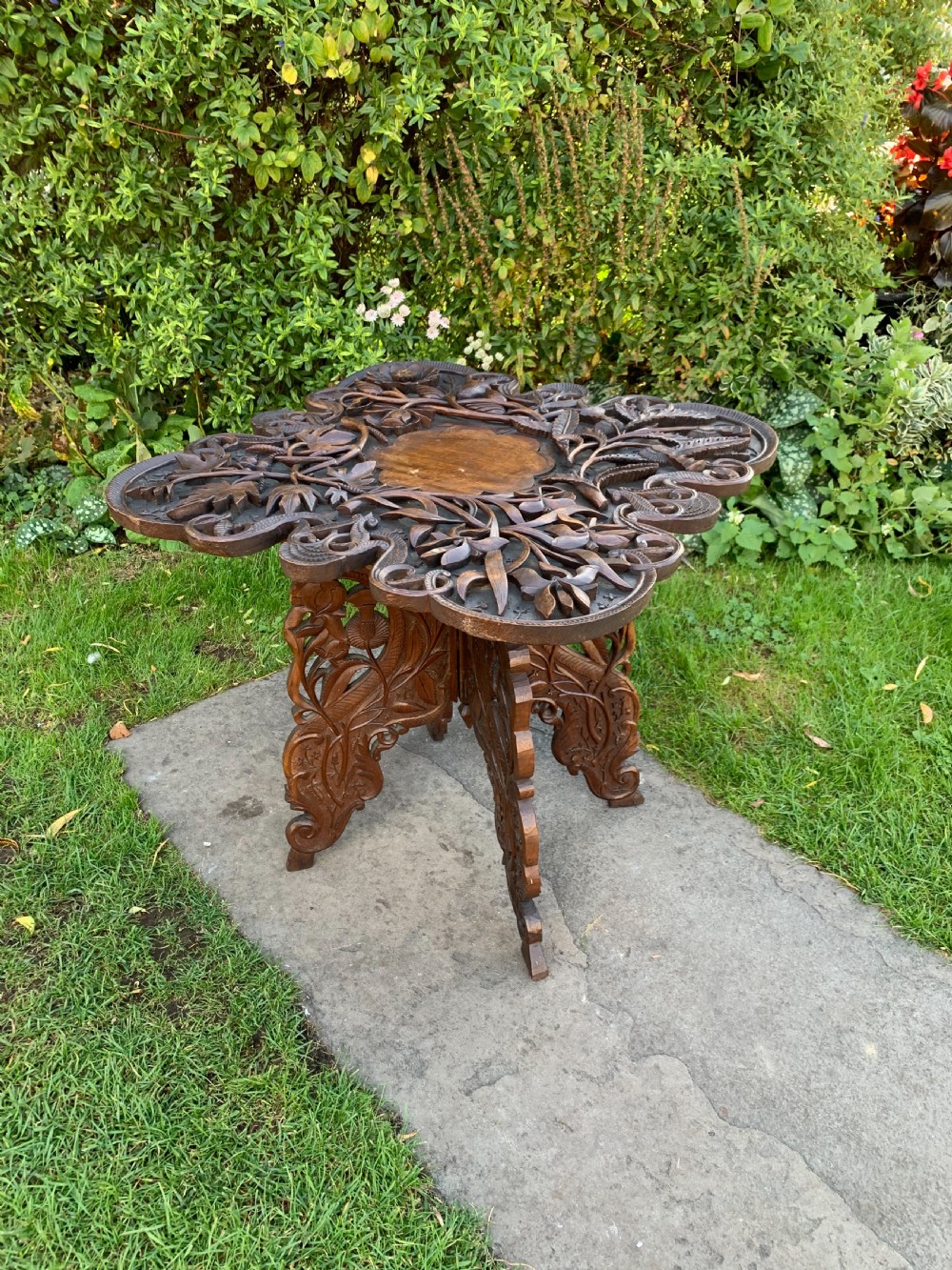 Kashmiri carved Walnut table 