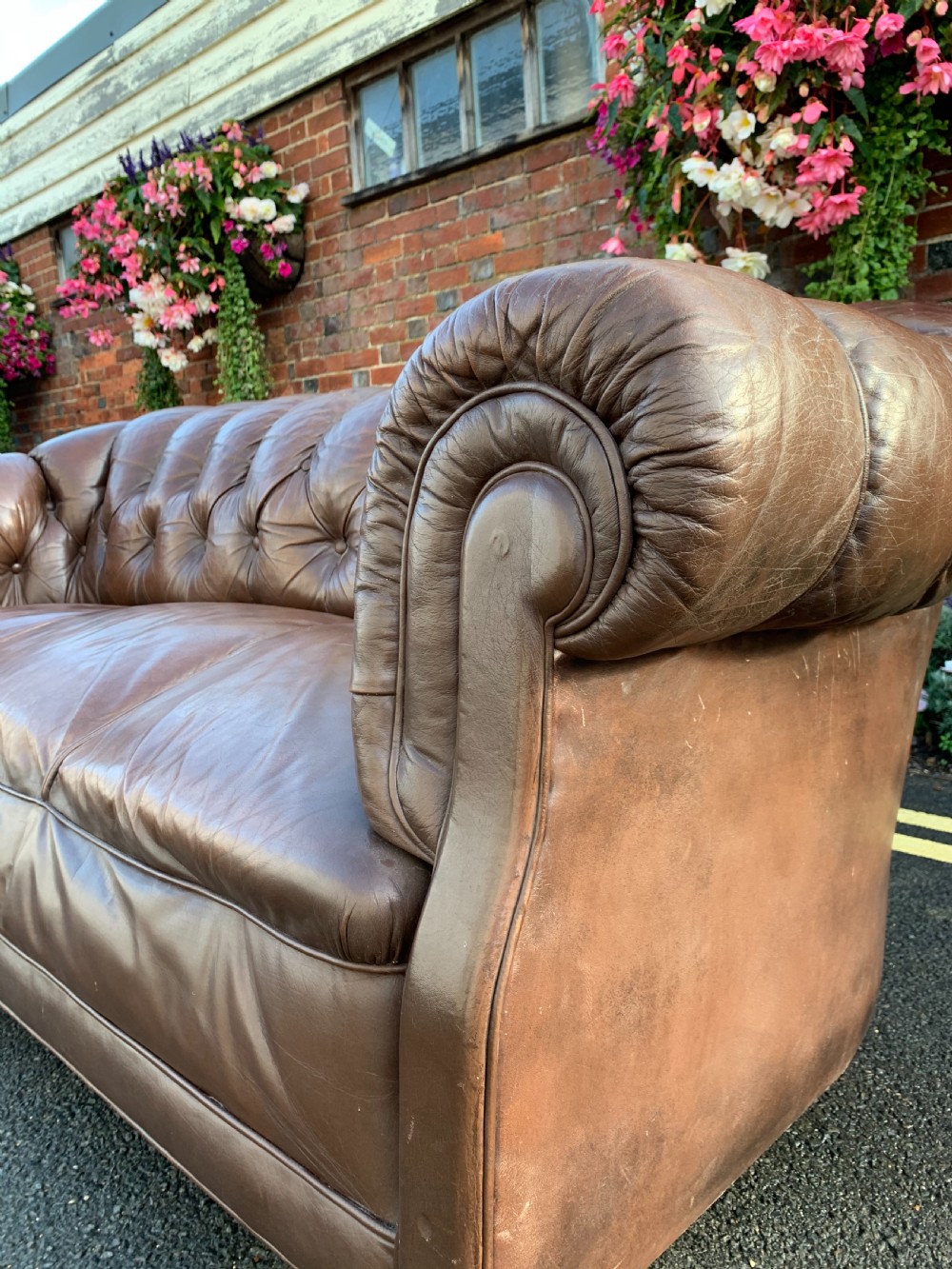 Leather chesterfield sofa  View II