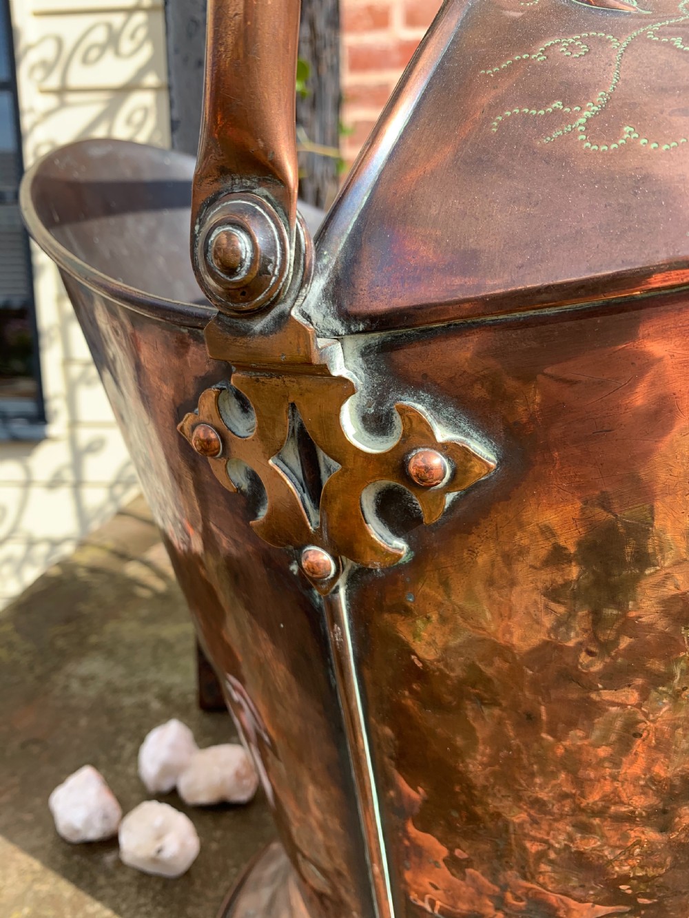Victorian copper coal scuttle  View III