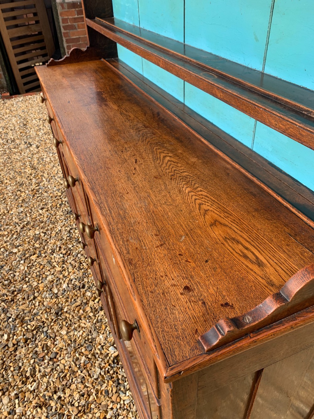 Nineteenth century oak Welsh dresser  View XIII