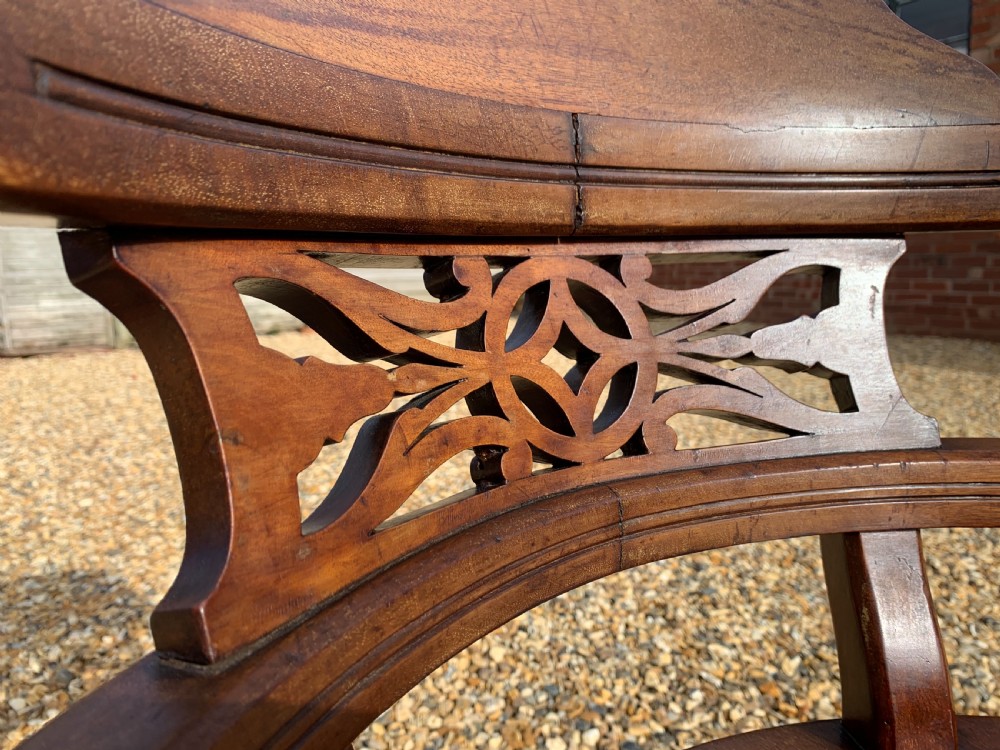 Victorian mahogany revolving desk chair  View II