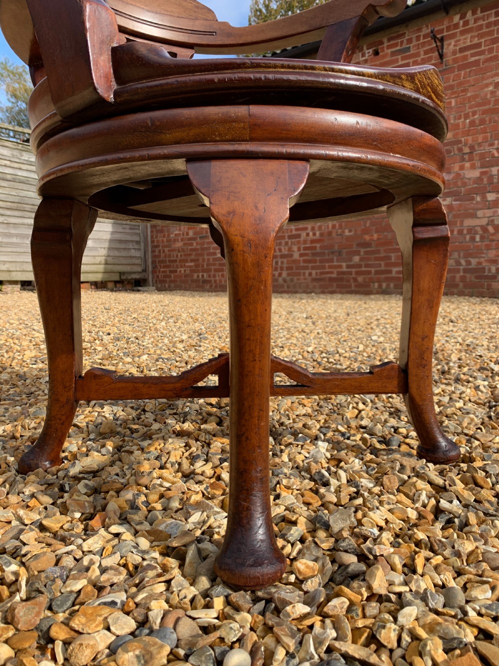 Victorian mahogany revolving desk chair  View III