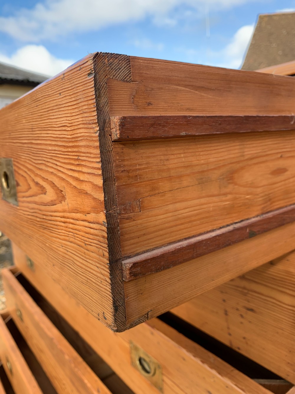 Pitch pine plan chest View IV
