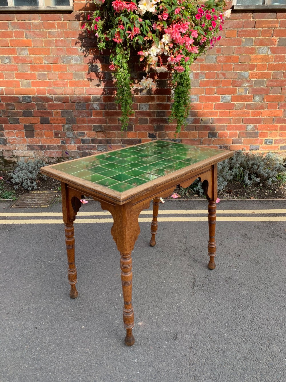 Edwardian tile top table 
