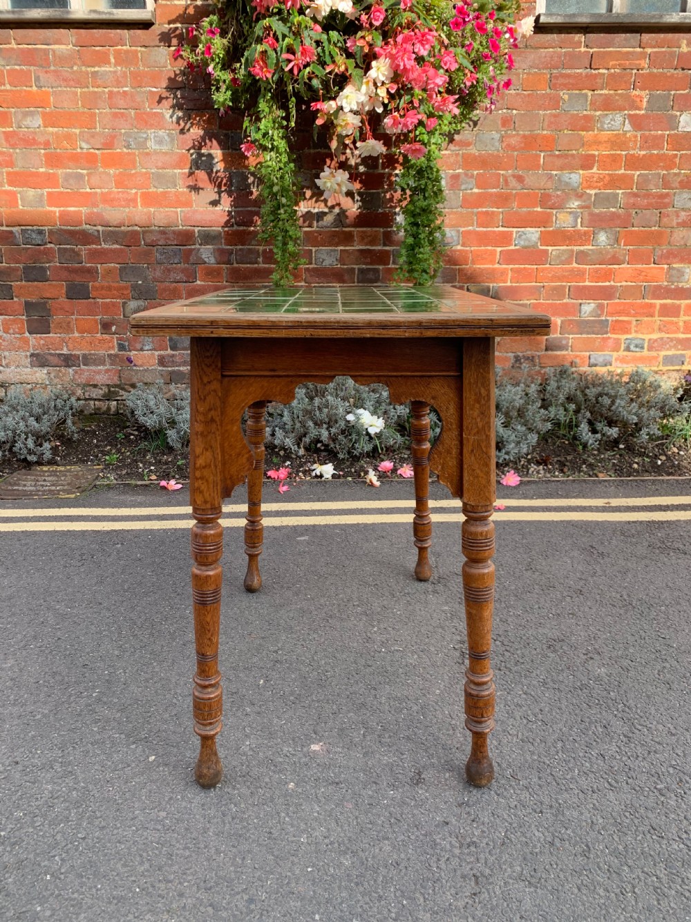 Edwardian tile top table  View II