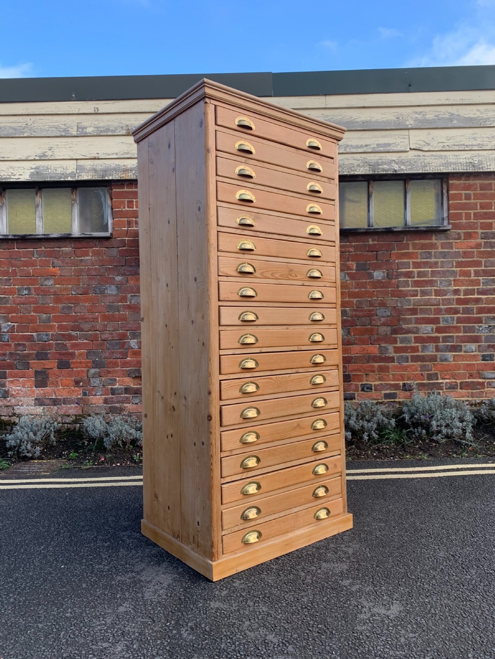 Pine collectors cabinet 