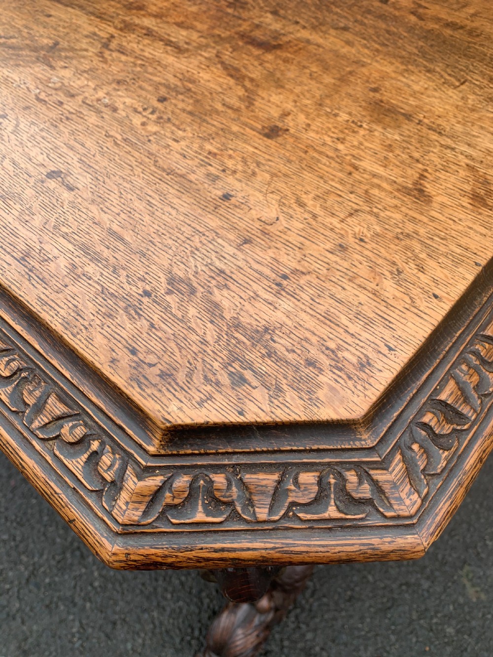 Continental carved Oak centre table  View IV